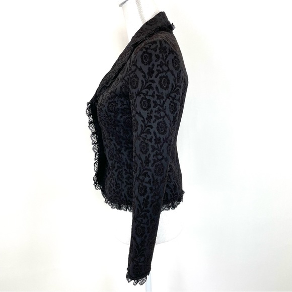 Cocoon Italy Lace Embellished Jacket Black Size 6 - Picture 6 of 14